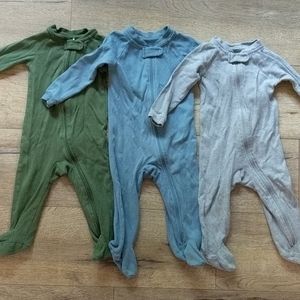 Pact Apparel Organic Sleepers Set of 3 Size 9-12 m